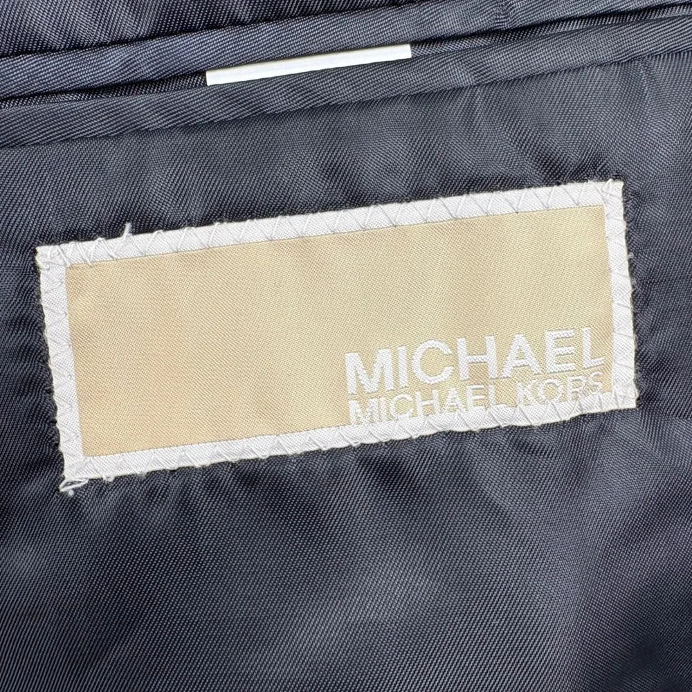 Michael Kors Blazer 48R Navy Blue Wool Crest Button Classic Old Money Ivy League